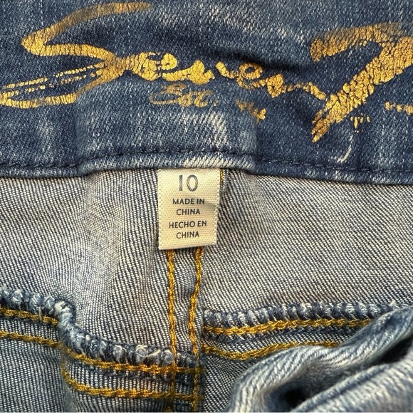 Seven 7 Mid Rise Straight Leg Jeans Size 10 - Picture 5 of 6